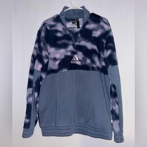 Adidas quarter zip sweater in Blue and purple